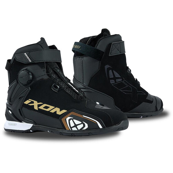 Ixon - Baskets femme Bull 2 Waterproof Lady Noir / Blanc / Or
