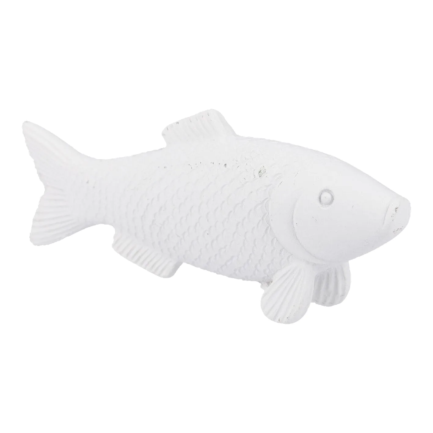 Fisch, gewischt/weiß, 10 cm