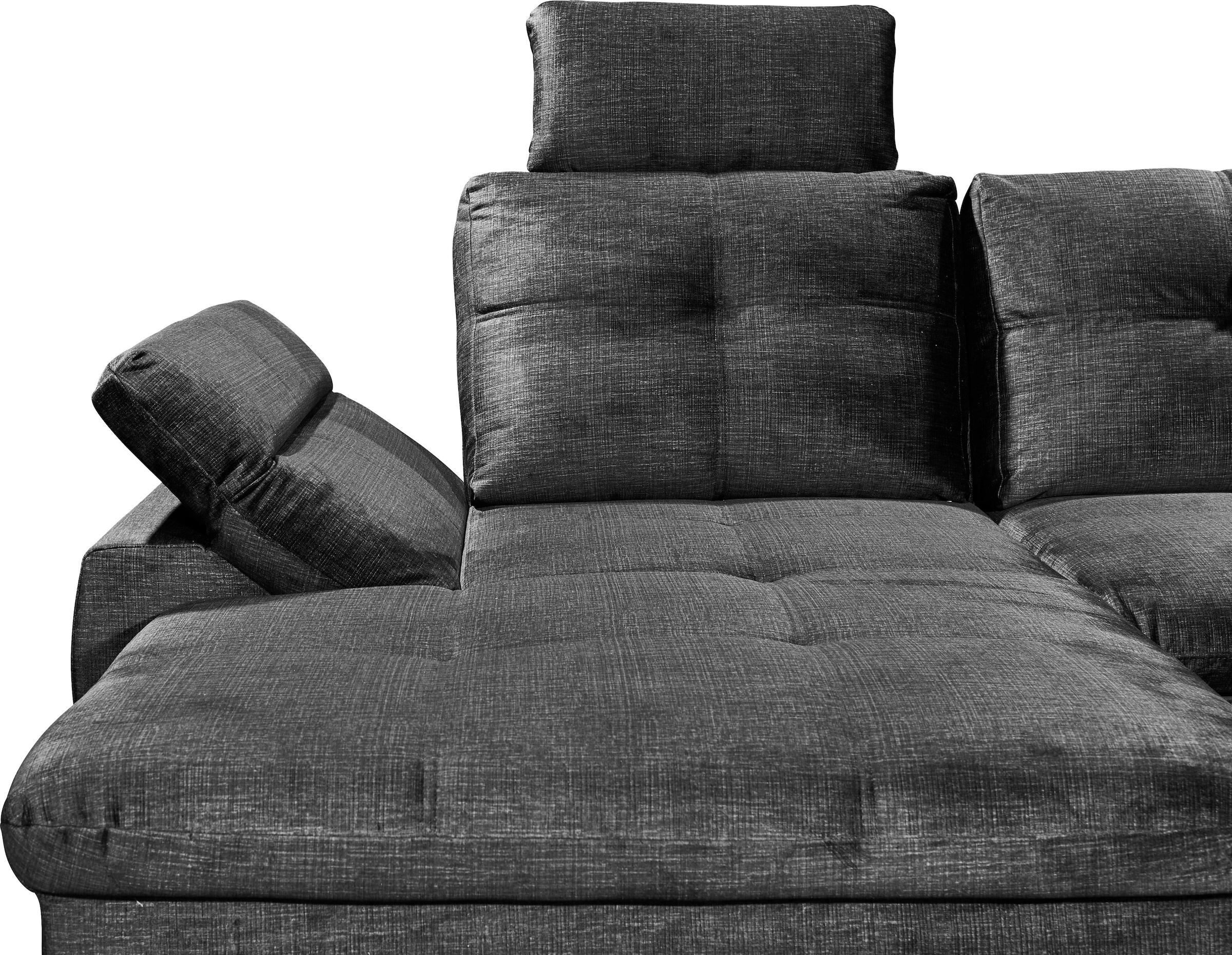 ED EXCITING DESIGN Wohnlandschaft »Alija U-Form« mit Bettfunktion, Bettkasten, Armteilverstellung & Kopfstützen