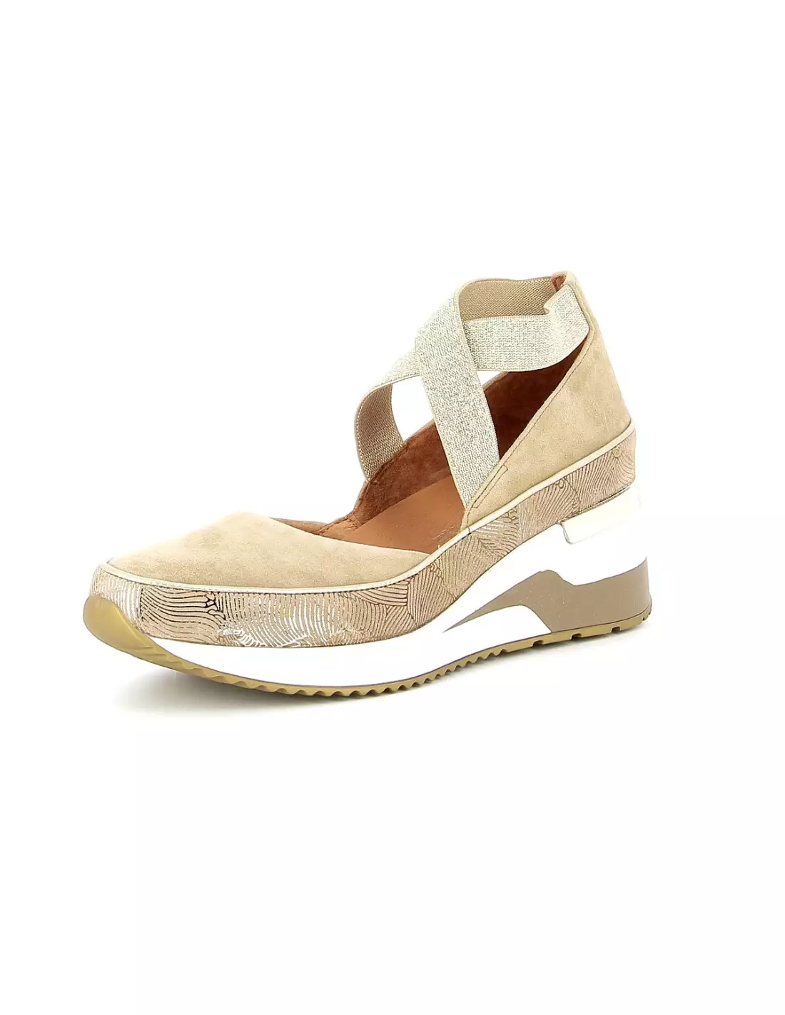 MAM ZELLE VOLOU - Ballerines & babies Cremevelourssable