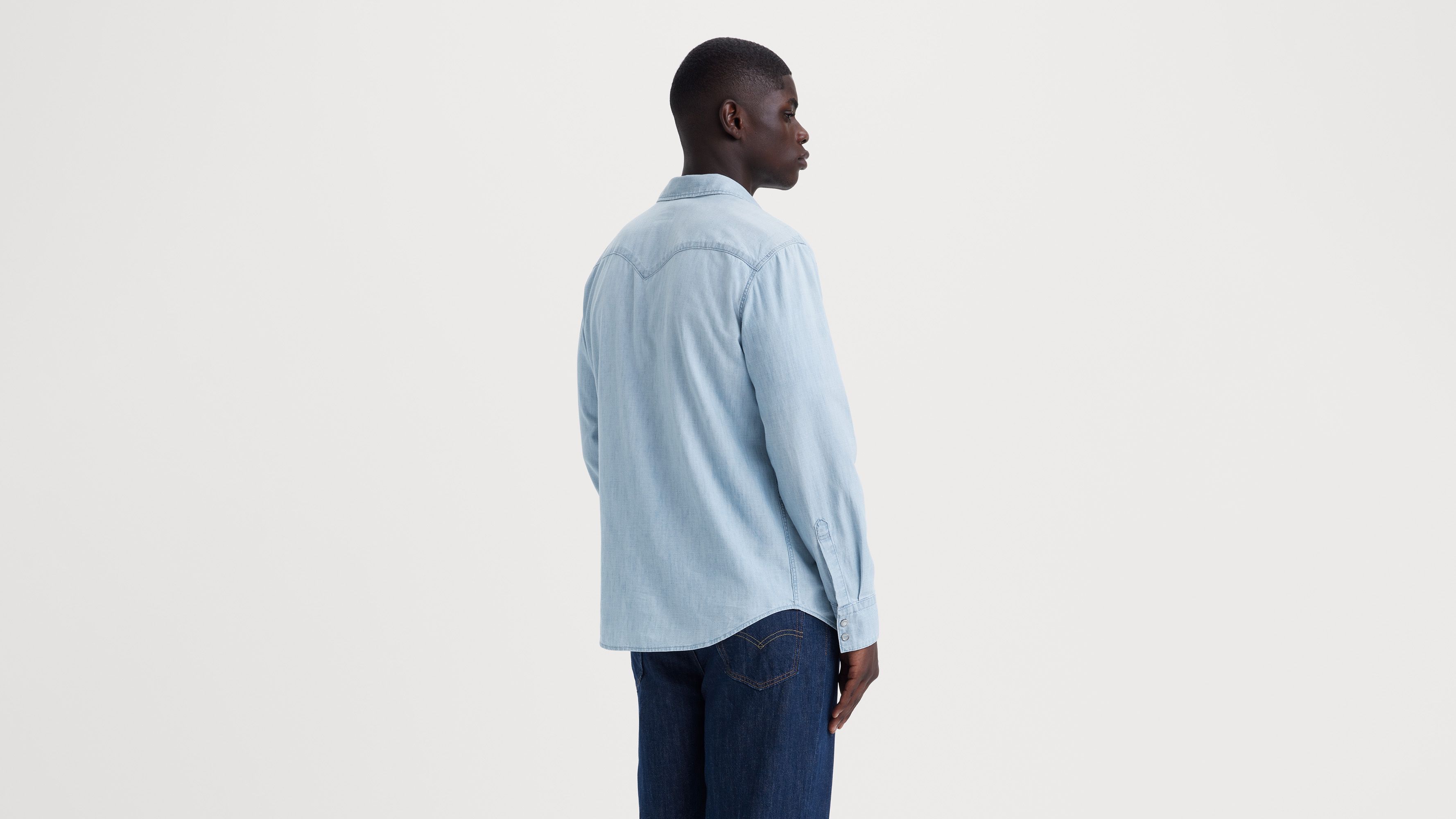 Chemise Western Barstow Standard Lightweight - Burnett Light Chambray - Bleu