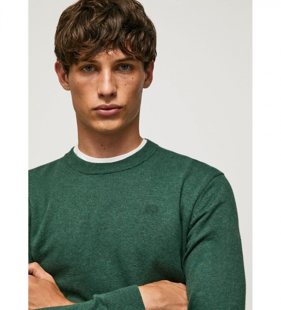 Suéter Pepe Jeans Andre com gola redonda verde