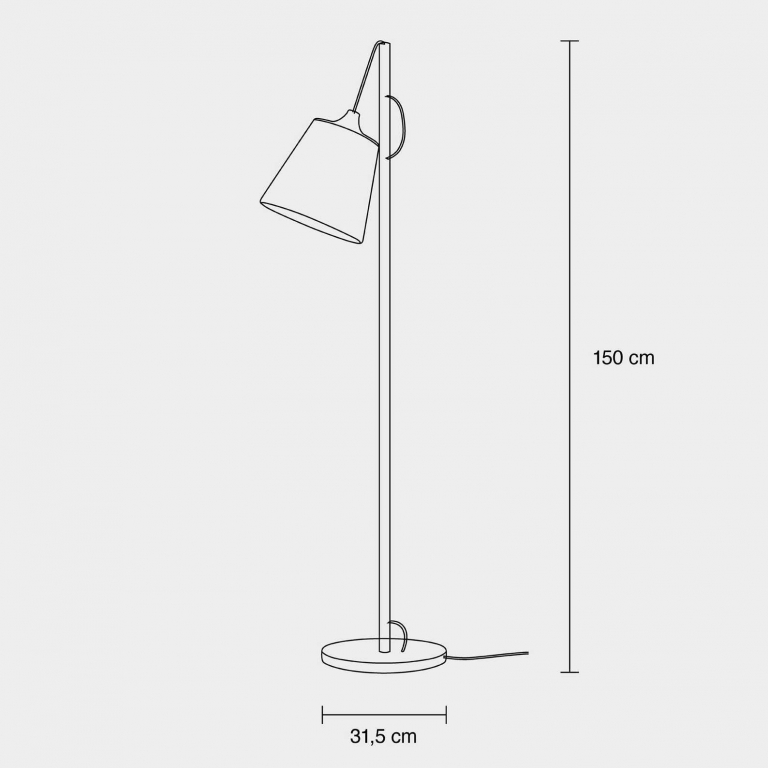 Muuto Pull vloerlamp eiken wit