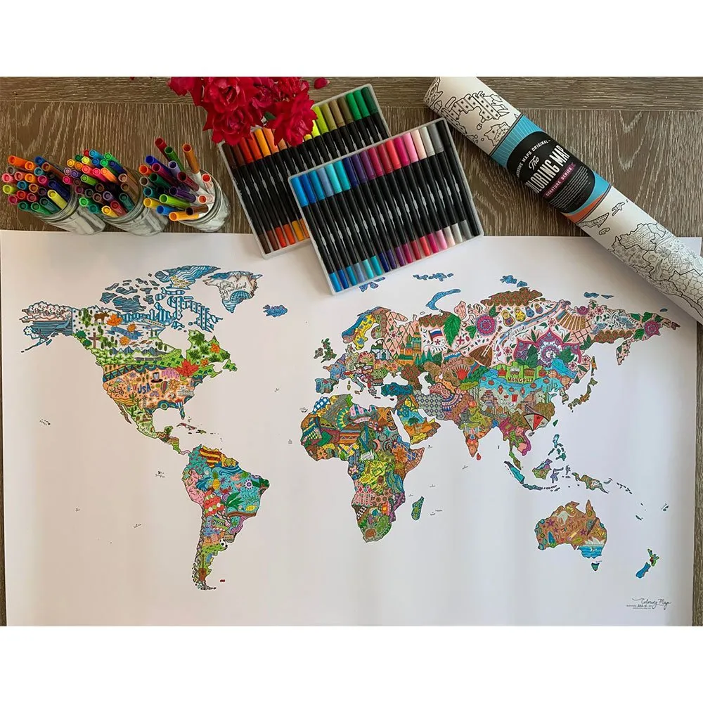 Awesome maps Coloring Karte