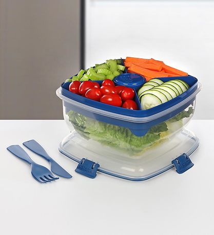 Sistema Madkasse m. Tilbeh?r - Salad Max To Go 1,63L - Blå