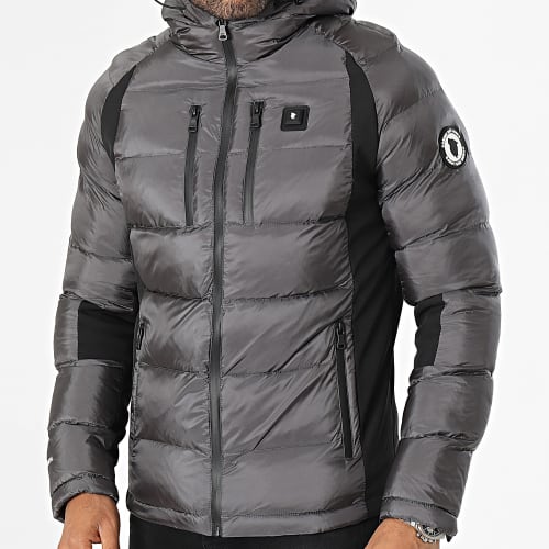 Doudoune Chauffante Capuche Avoriaz Gris Anthracite