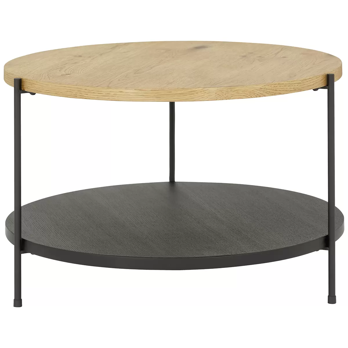 Salontisch Rondo 2 Eiche,schwarz