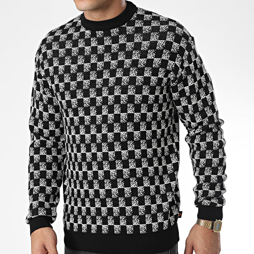 Pull A Carreaux AVH-181 Noir Blanc