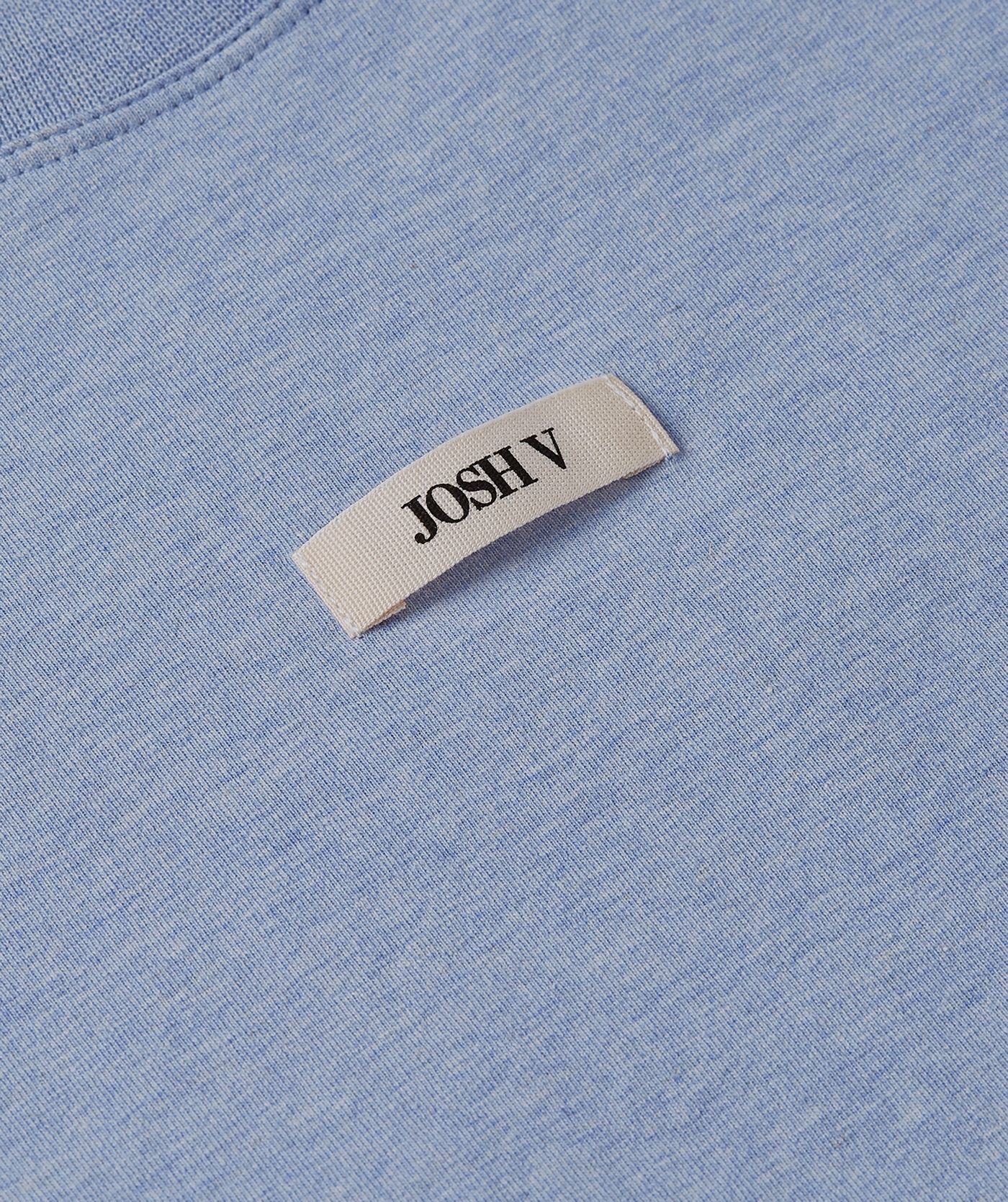JV-SUE regular fit T-shirt met logo - powder blue melange