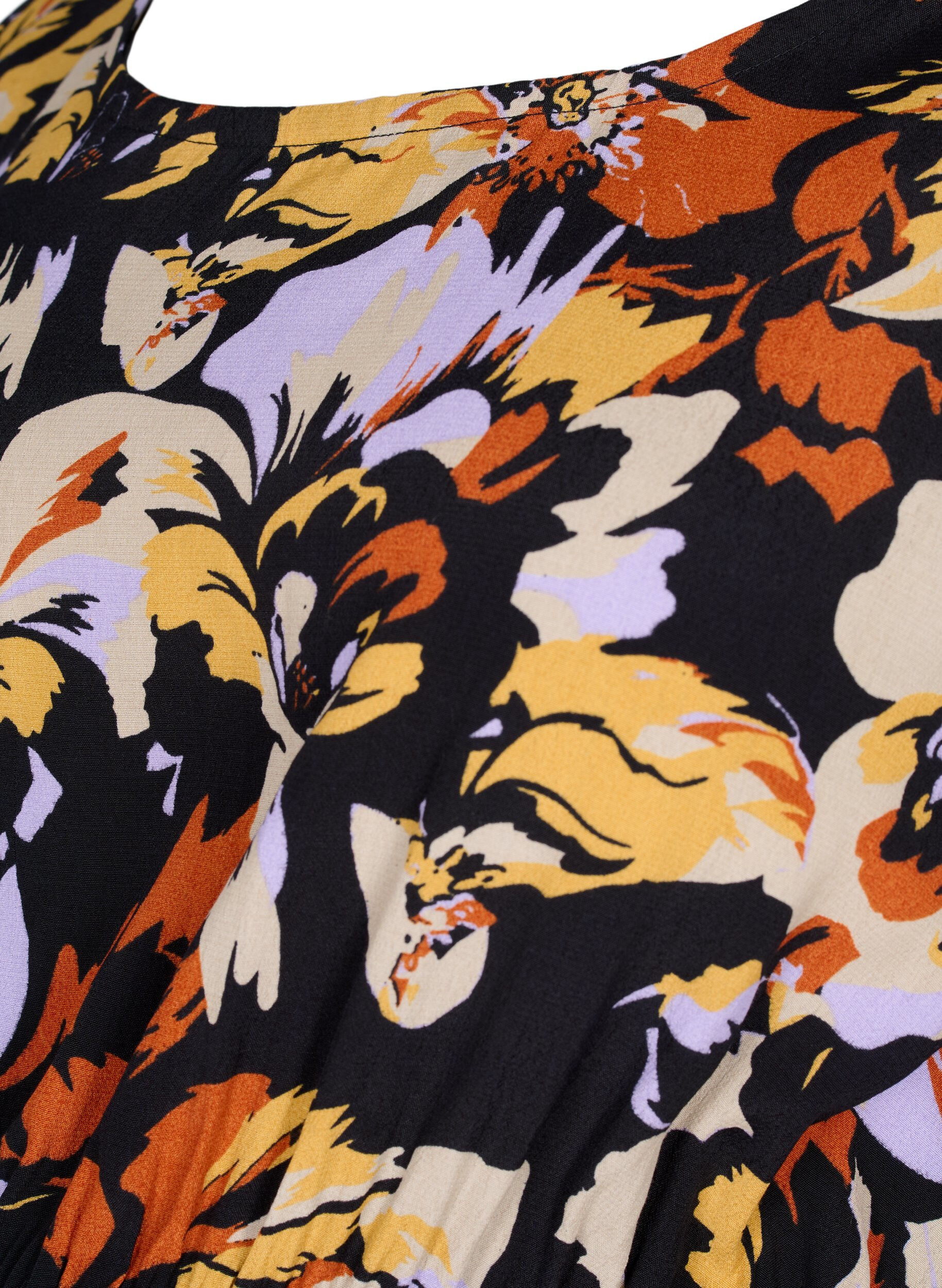 Graviditets bluse i viskose med blomsterprint
