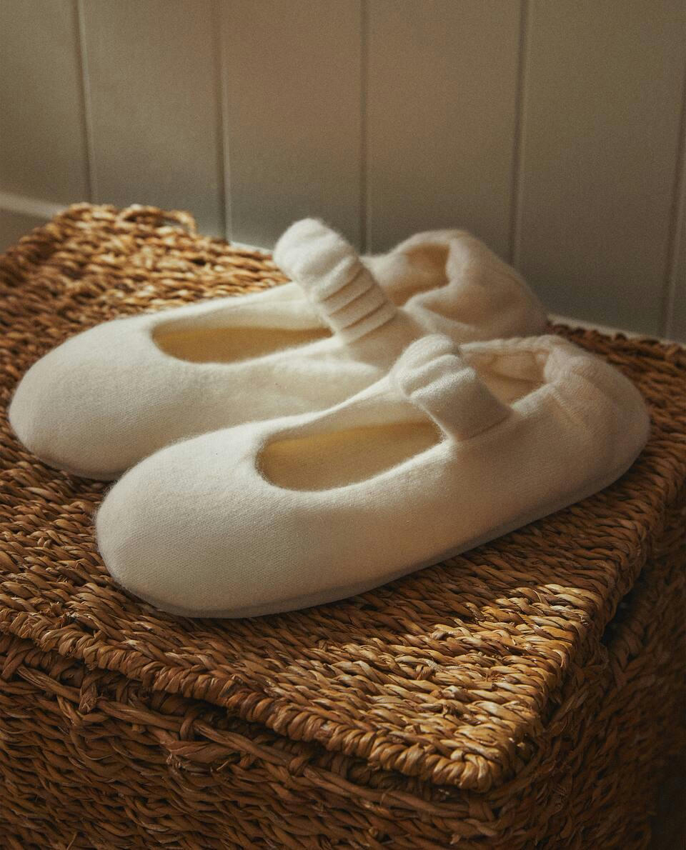 pantufas de cashmere