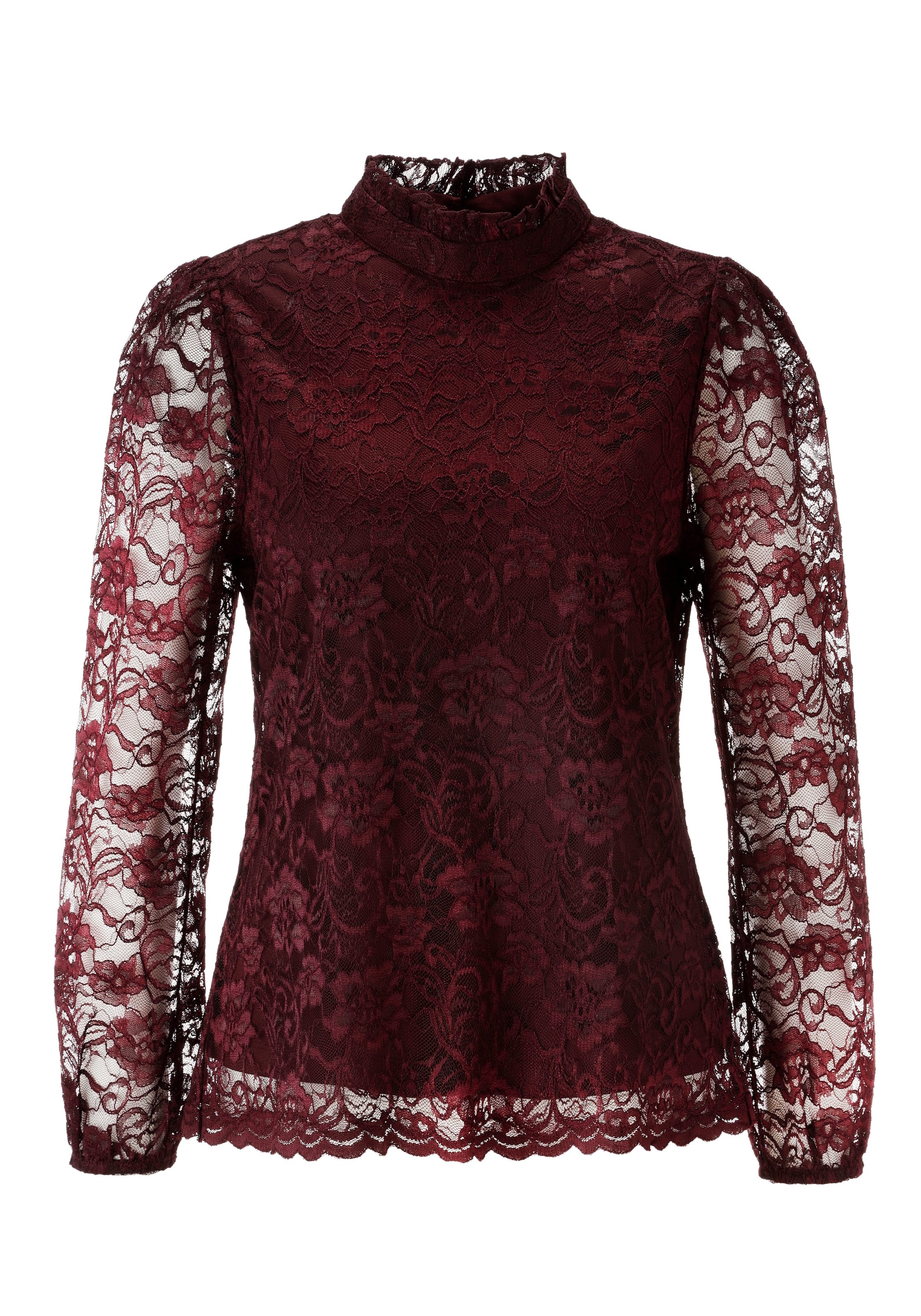 Aniston CASUAL Spitzenbluse , aufwändig mit edlen Rosen verziert - NEUE KOLLEKTION