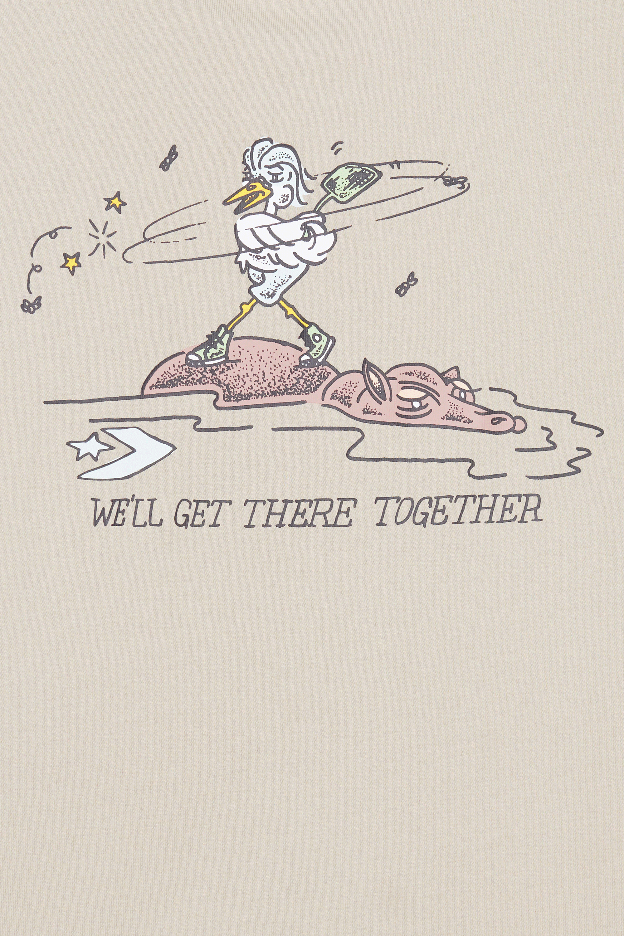 CONVERSE t-shirt Lets Grow Together Beige
