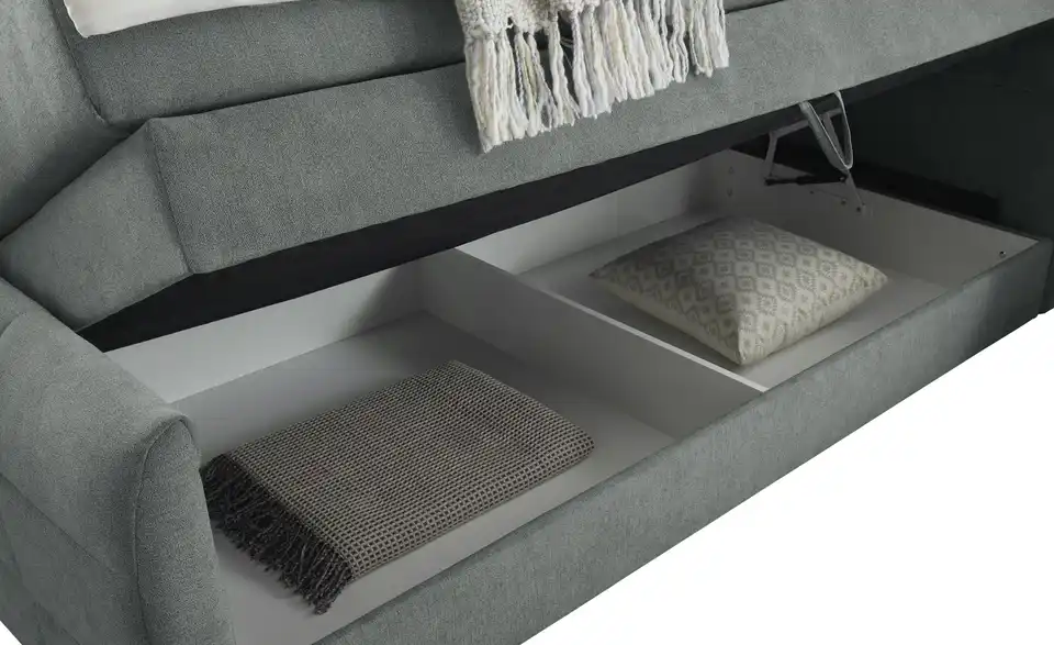 Boxspringbett Kuba 3 Grau 100 cm