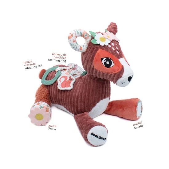 Peluche d'activités Mélimélos la biche   Rouge        de               Les Déglingos