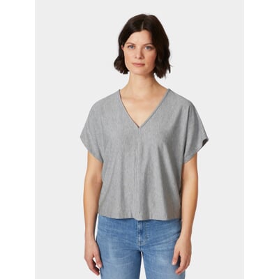 Damenshirt Kurzarm TENCEL™, Graumelange
