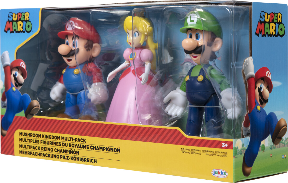 Super Mario Figurer - Mush Kingdom Sæt - 3-Pak