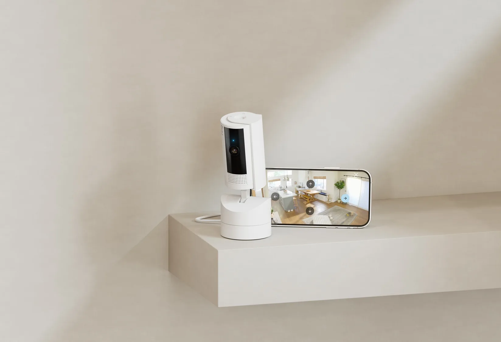 Ring Pan-Tilt Indoor Camera Blanc Caméra de surveillance