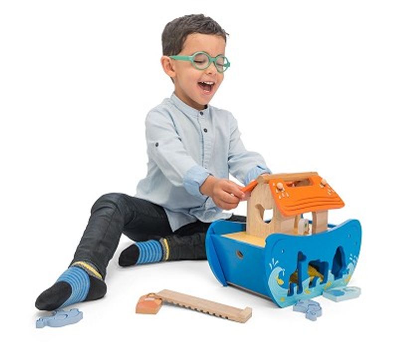 Le Toy Van Noahs Ark, Blå Puttekasse i tre