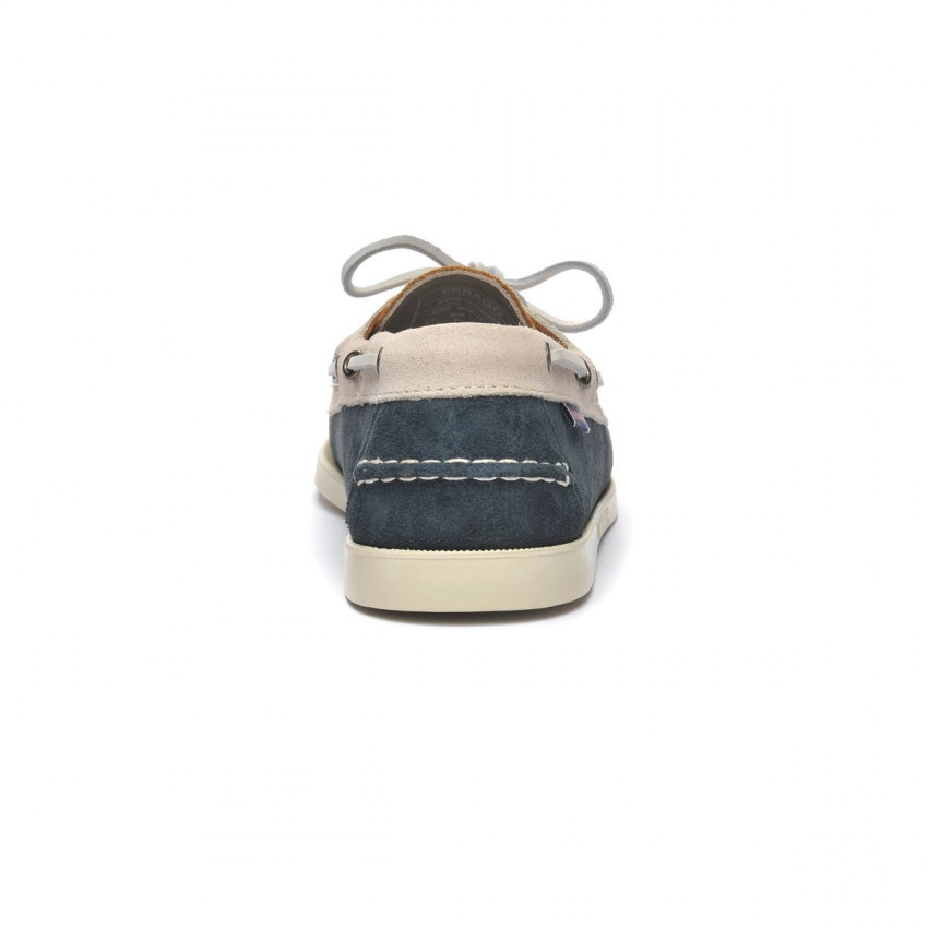 DOCKSIDES PORTLAND JIB NAVY PAPYRUS-Chaussures bateau pour homme en suede Navy- Papyrus