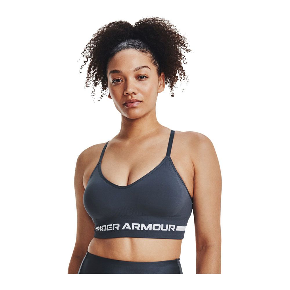 Under Armour UA SEAMLESS LOW LONG - Brassière Femme downpour gray/white