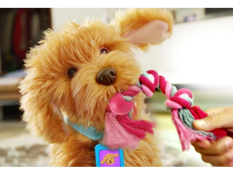 Paka Moji Interaktiver Labrador 35 cm Süsser Plüschhund mit lebensechten Bewegungen und Geräuschen