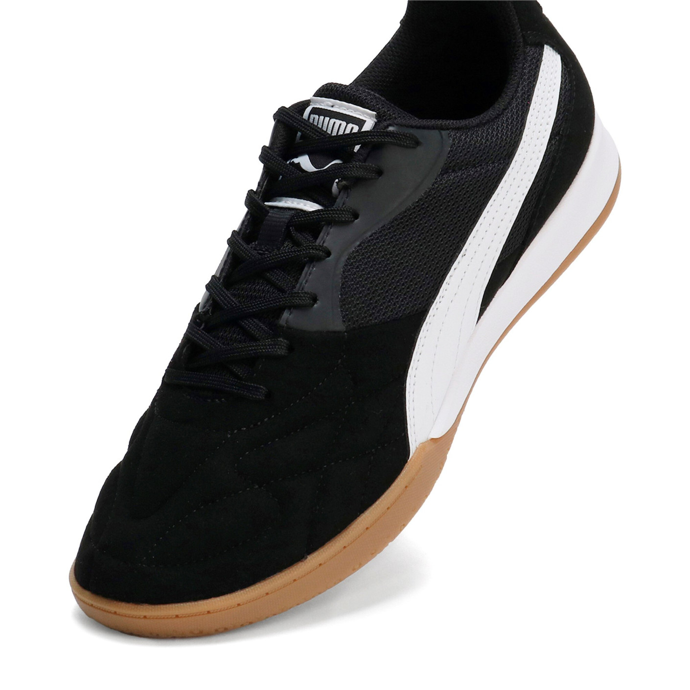 PUMA King Top Zaalvoetbalschoenen (IN) Zwart Wit Bruin