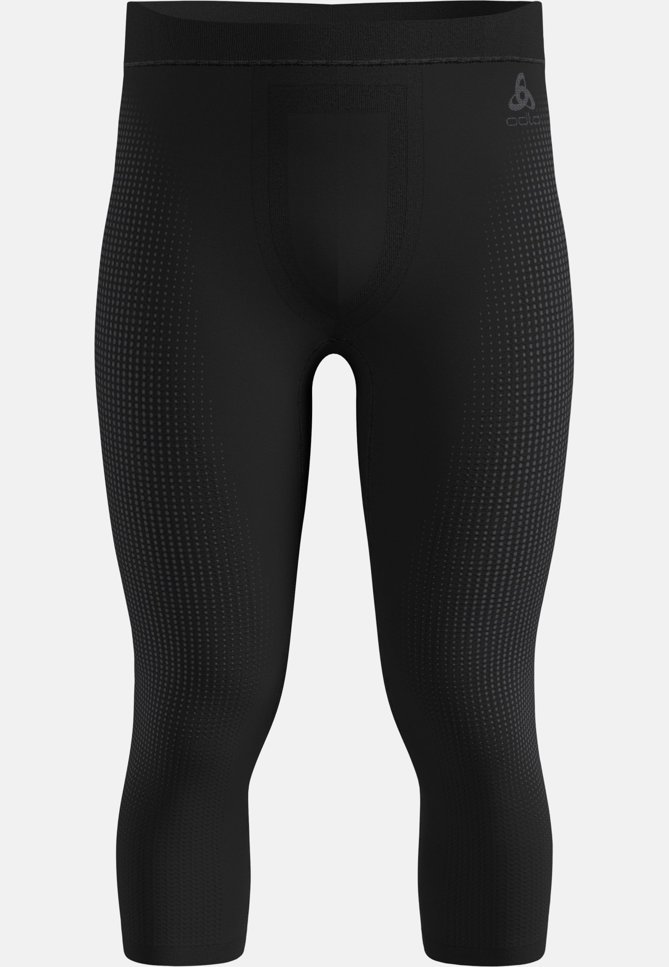 Performance Warm Base Layer 3/4 Tights in black - odlo graphite grey