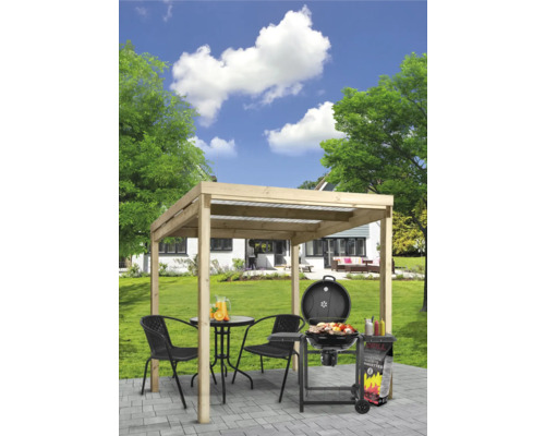 Universele overkapping type 1 bikeport 204 x 202 x 231 cm drukbehandeld