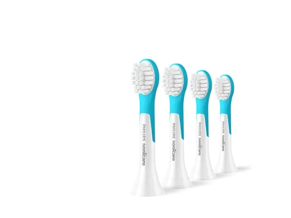 Philips Sonicare For Kids HX6034 - Ekstra tandbørstehoved - til tandbørste - hvid/hav (pakke med 4)