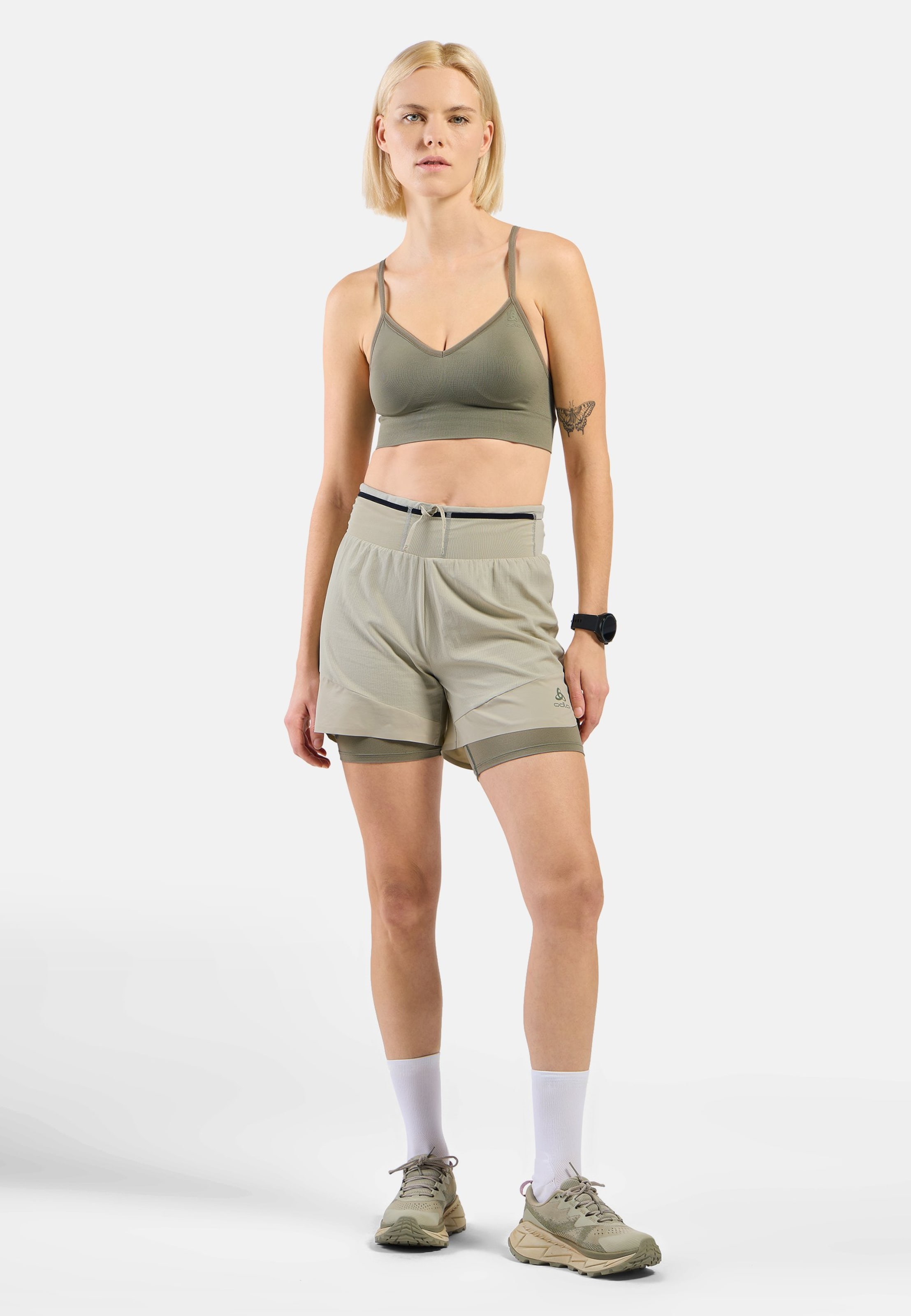 Seamless Sport-BH mit sanftem Halt in vetiver
