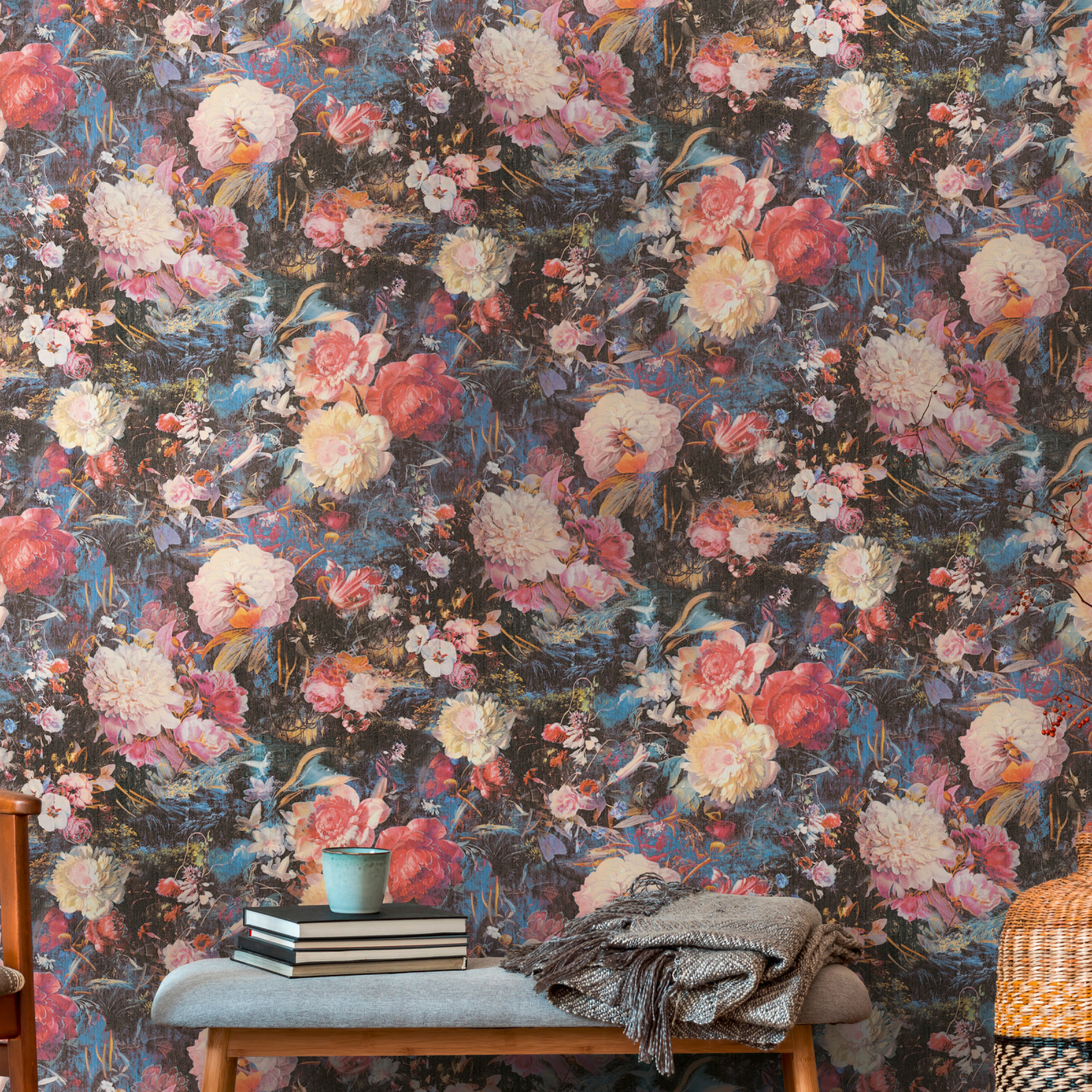 A.S. Creation Vliestapete FLORAL - mehrfarbig - Blumendesgin - 10 Meter