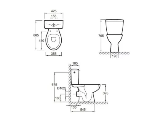 WC à poser JACOB DELAFON Eolia + abattant
