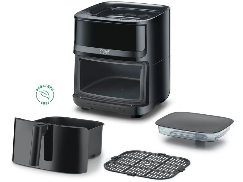 Caso Heissluft-Fritteuse AirFry & Steam 700 1.3 kg, Schwarz Kombi-Heissluftfritteuse mit Dampfgar-Funktion