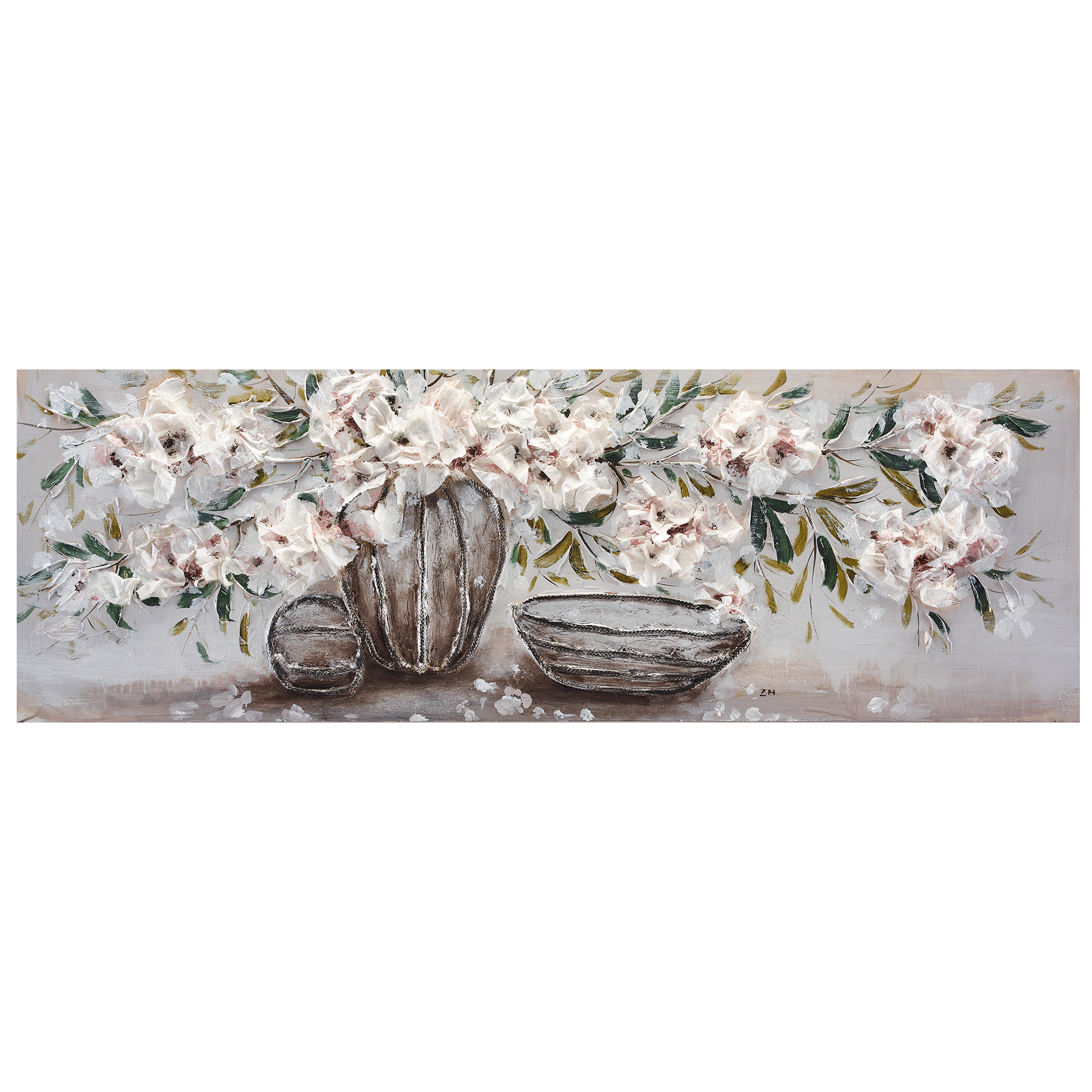 Ölgemälde - Blumen - 120 x 40 cm