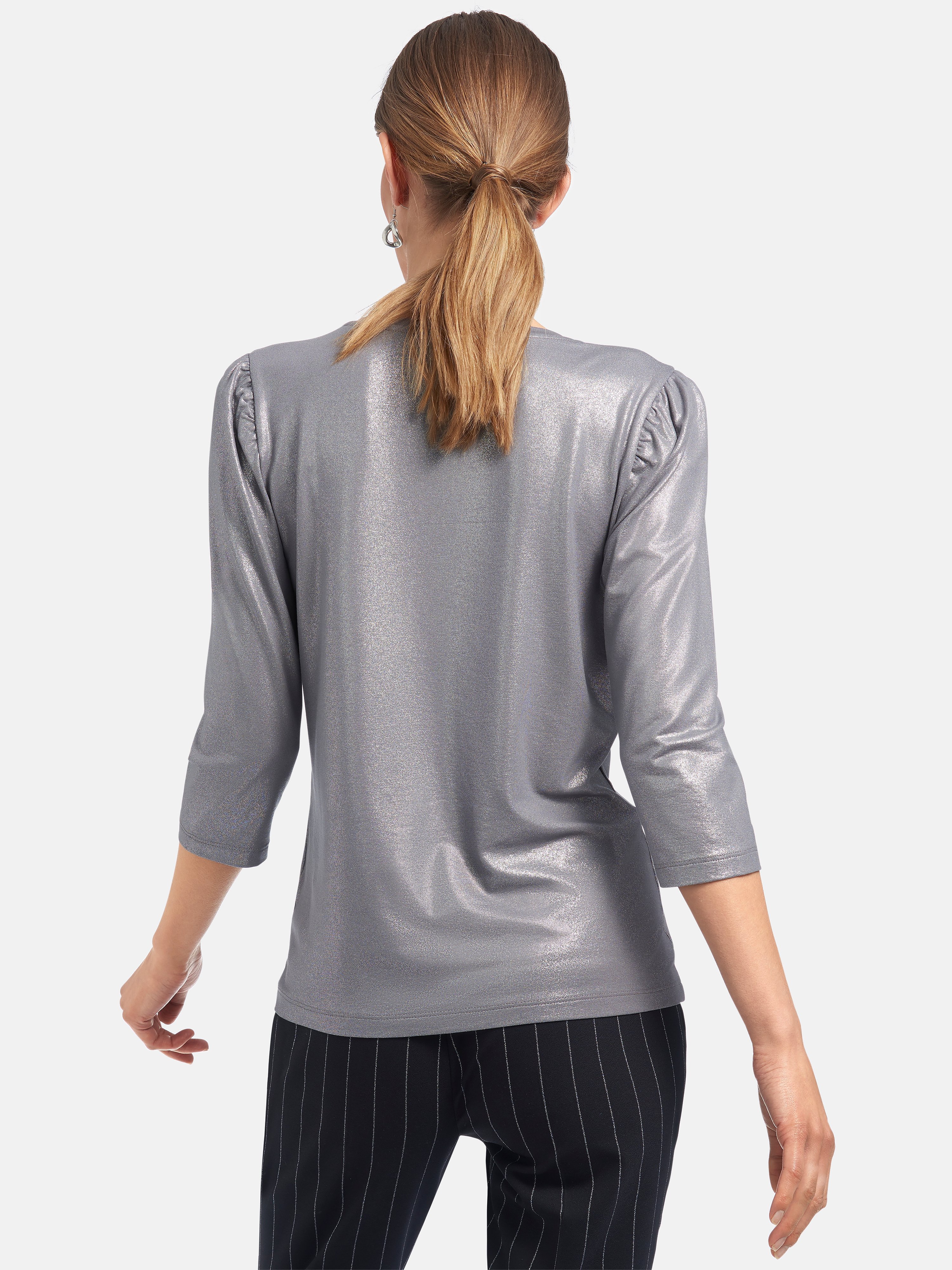 Rundhals-Shirt mit 3/4-Arm