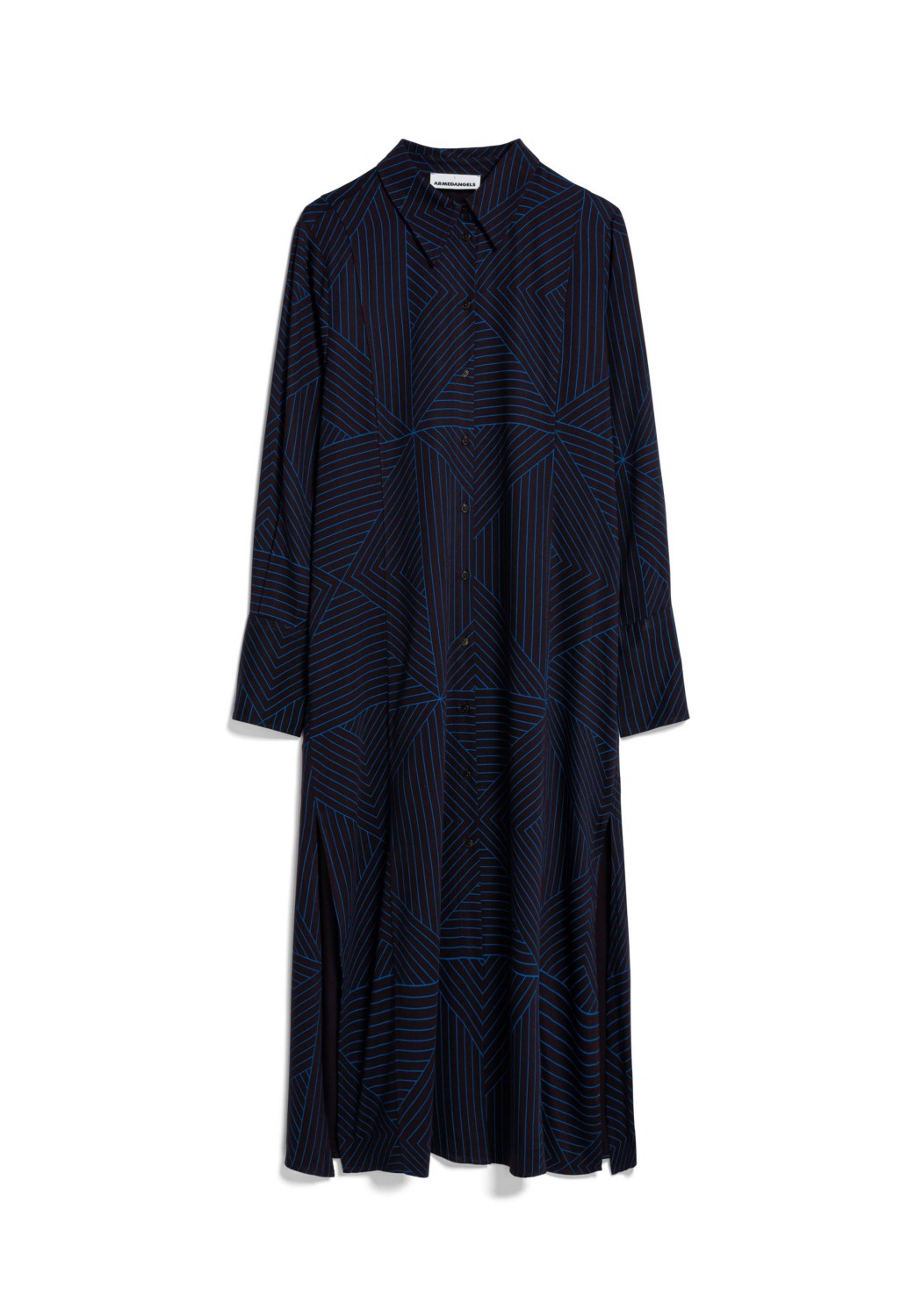 Armedangels Webkleid Dorisaa Graphic Lines Cool Ash