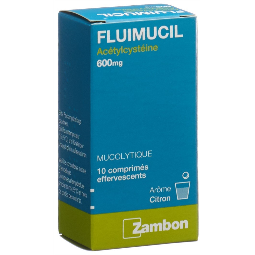 FLUIMUCIL Brausetabl 600 mg Erw citron Blist 10 Stk