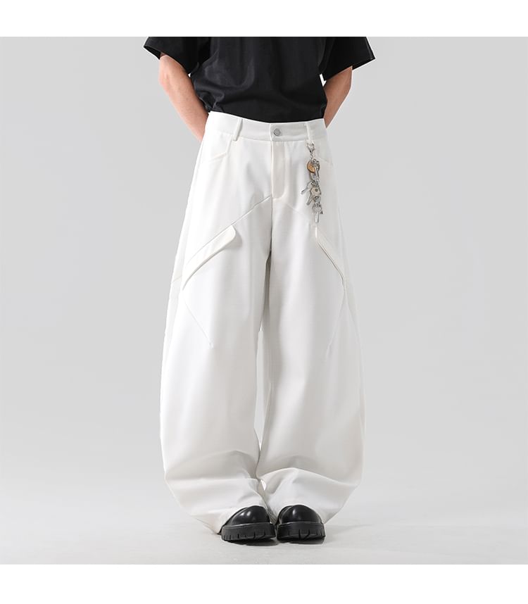 VEAZ - Hoge taille effen wijde broek