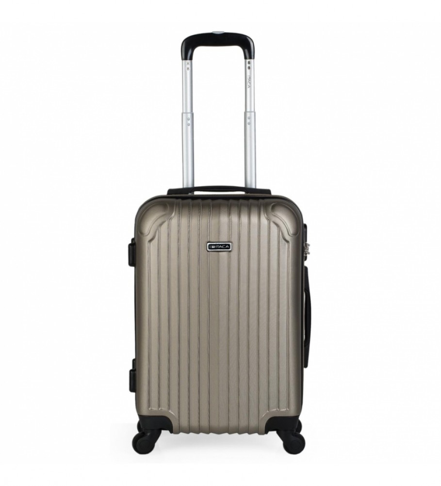 Mala de cabine rígida ITACA com 4 rodas T71550 Champagne - 55x38x20cm -