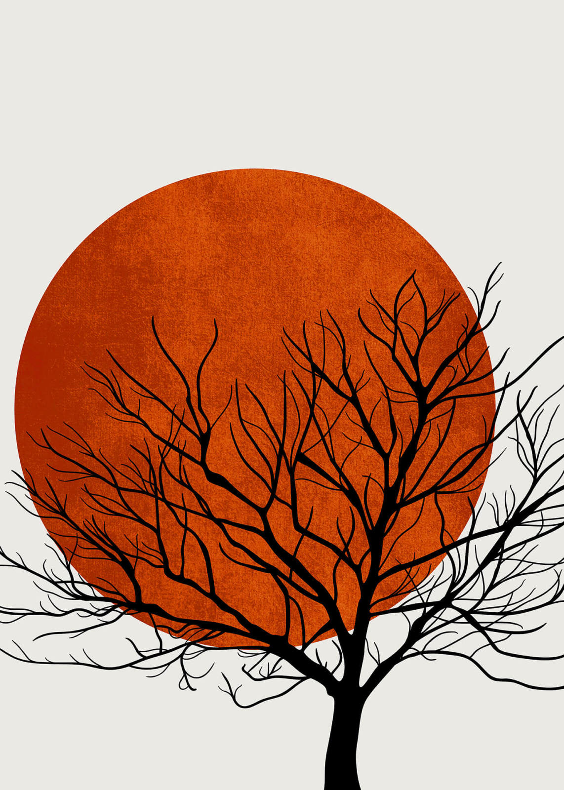 Leinwandbild SONNENSCHEIN - schwarz-rot - 50x70 cm