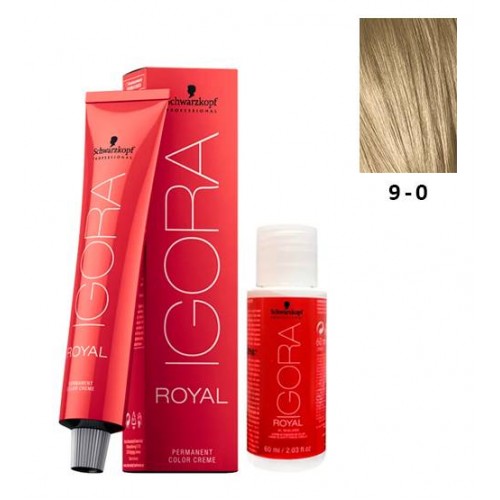 Schwarzkopf Igora Royal 9-0 Louro Extra Claro 60ml   Oxidante 20V