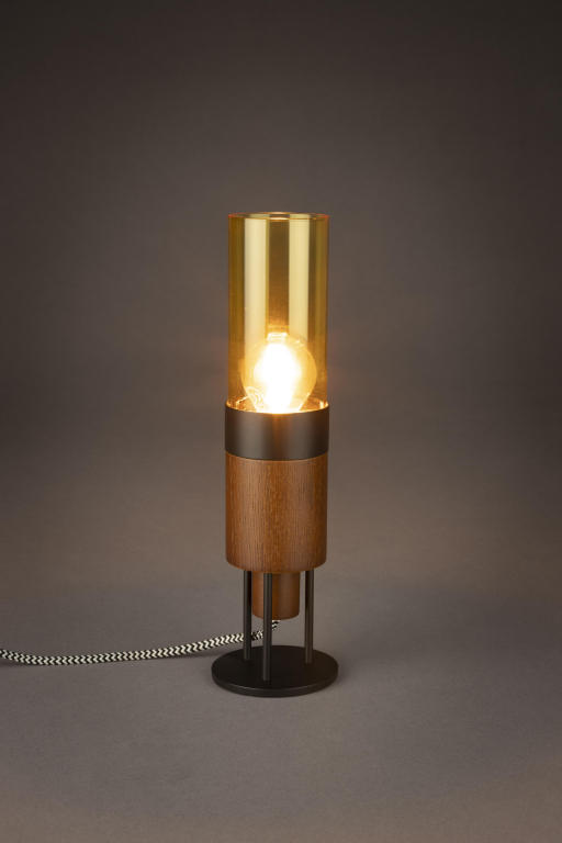 Dutchbone Momo bureaulamp houtskool