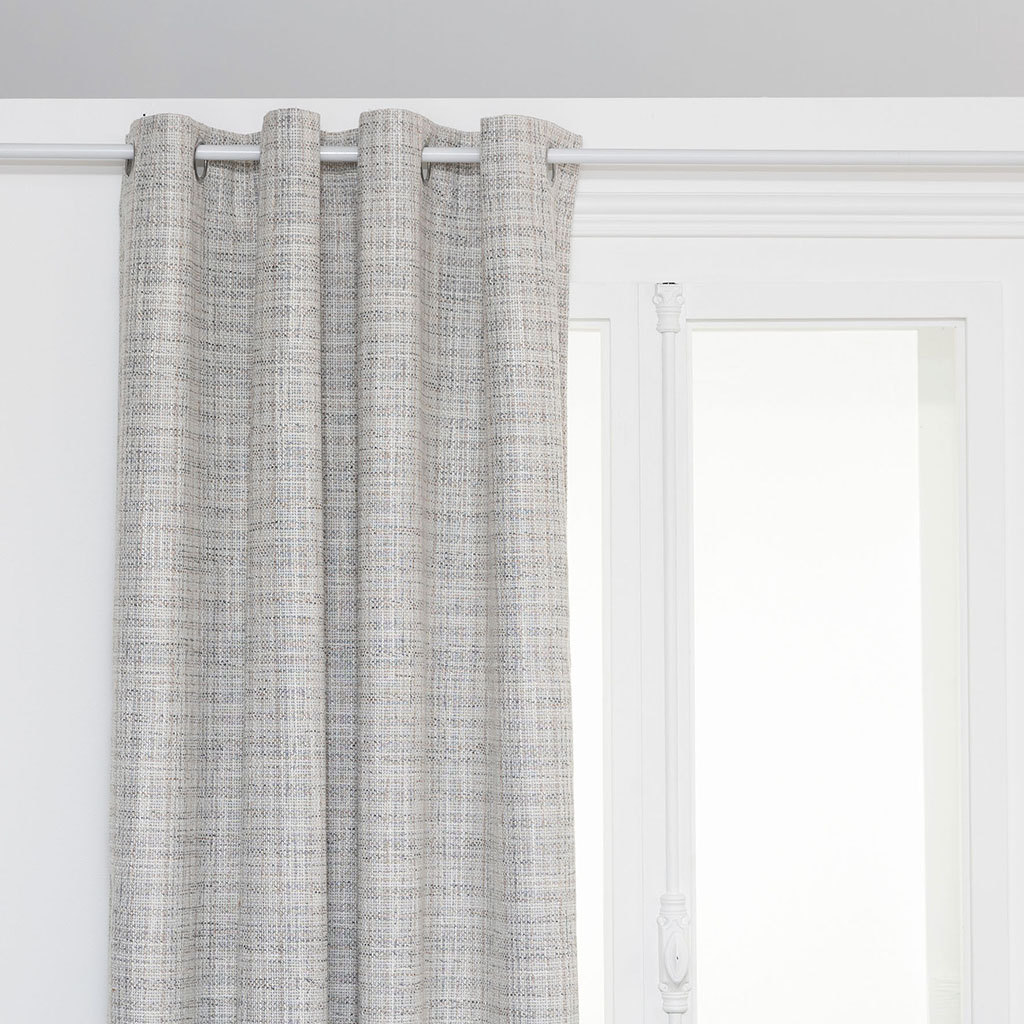 Rideau occultant Slub Seth gris clair 140x260cm