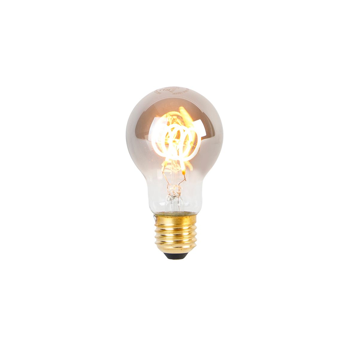 Set van 5 E27 LED spiraal lampen A60 smoke 4W 120 lm 1800K