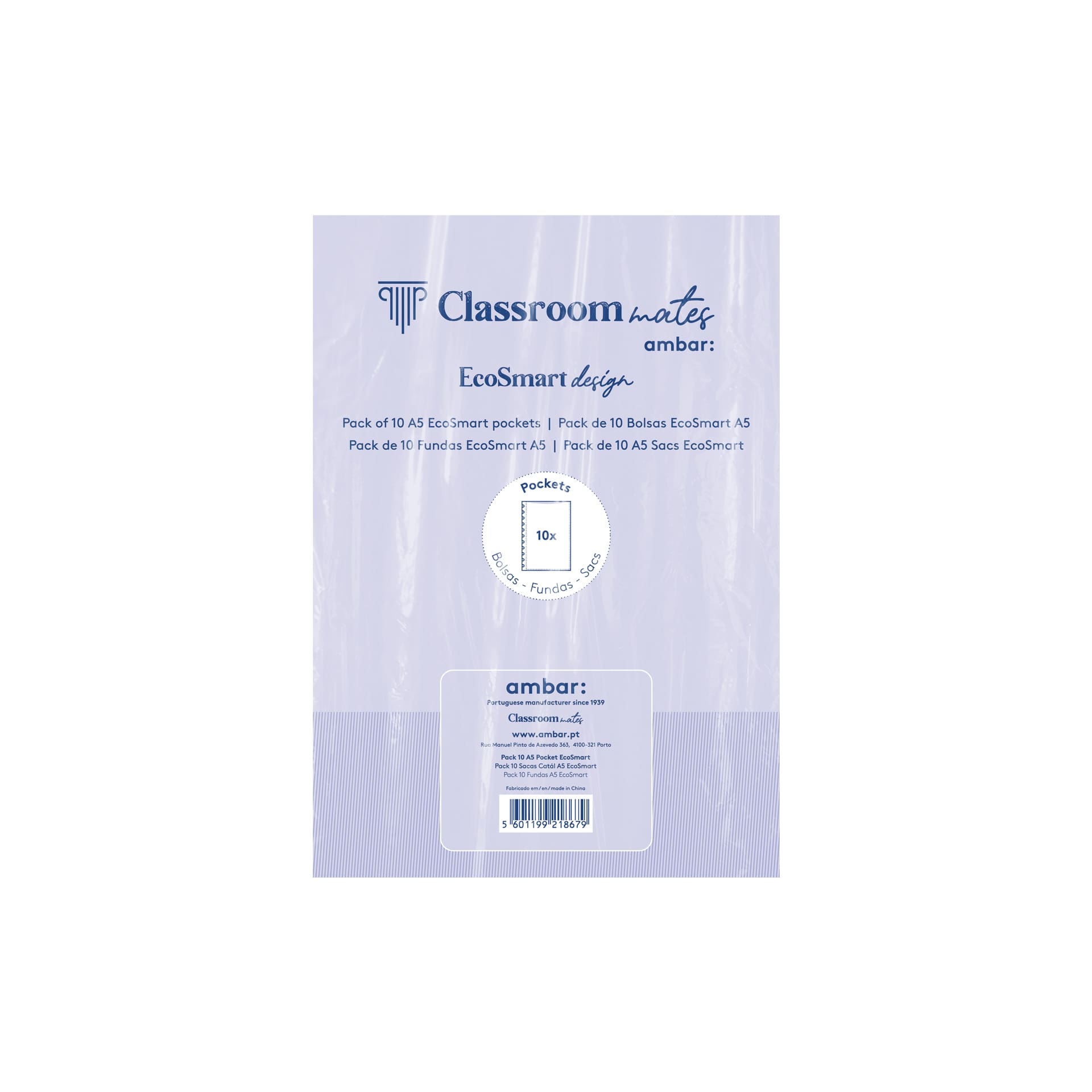 BOLSAS CATÁLOGO PARA CADERNO ECOSMART AMBAR A5 10 UNIDADES