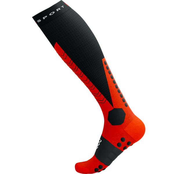 Chaussette compression COMPRESSPORT SKI MOUNTAINEERING FULL SOCKS BLACK/CORE RED