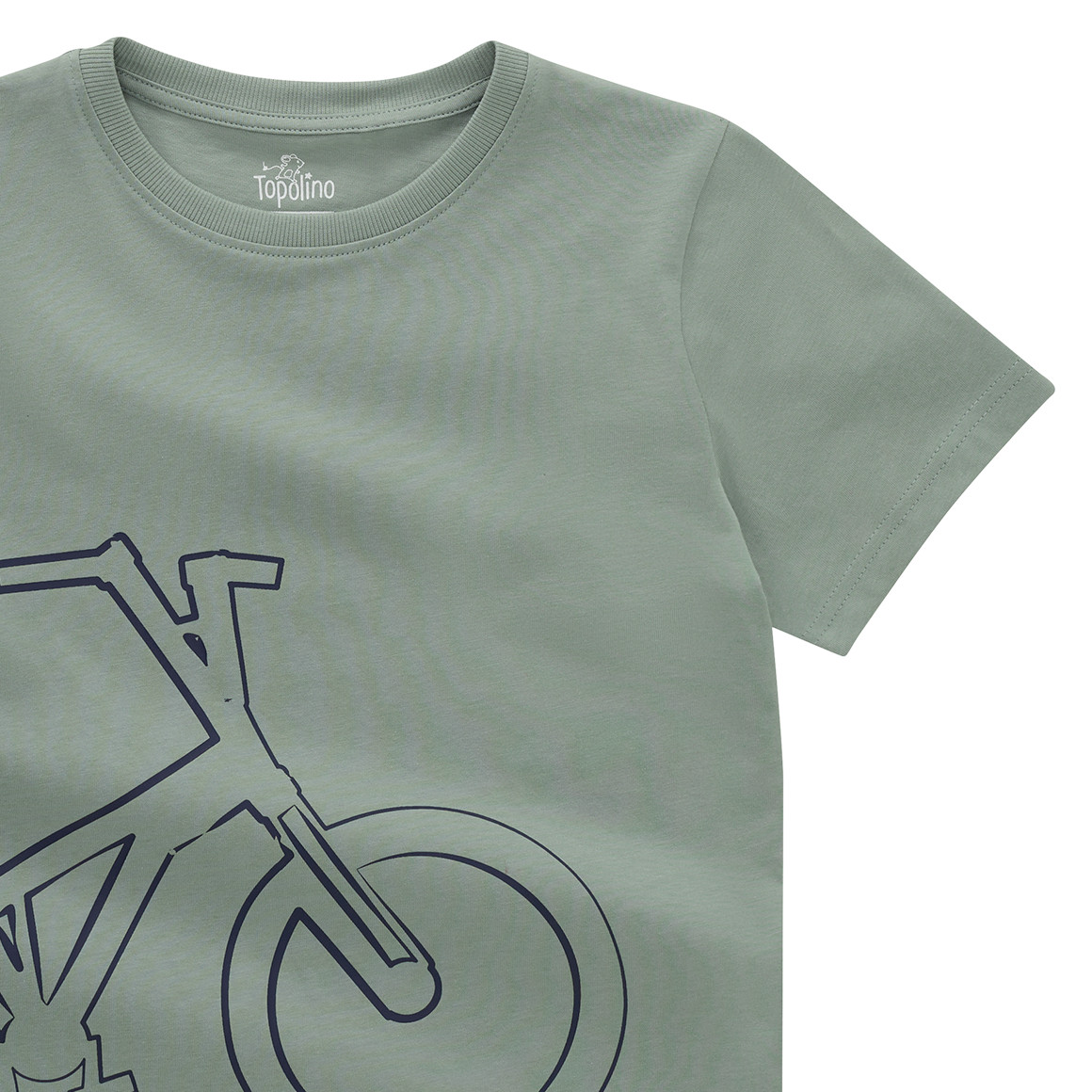 Topolino Jungen T-Shirt mit Fahrrad-Print salbei