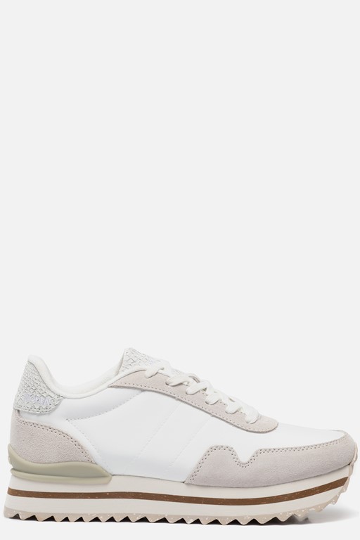 Woden Nora III Plateau Sneakers wit suede