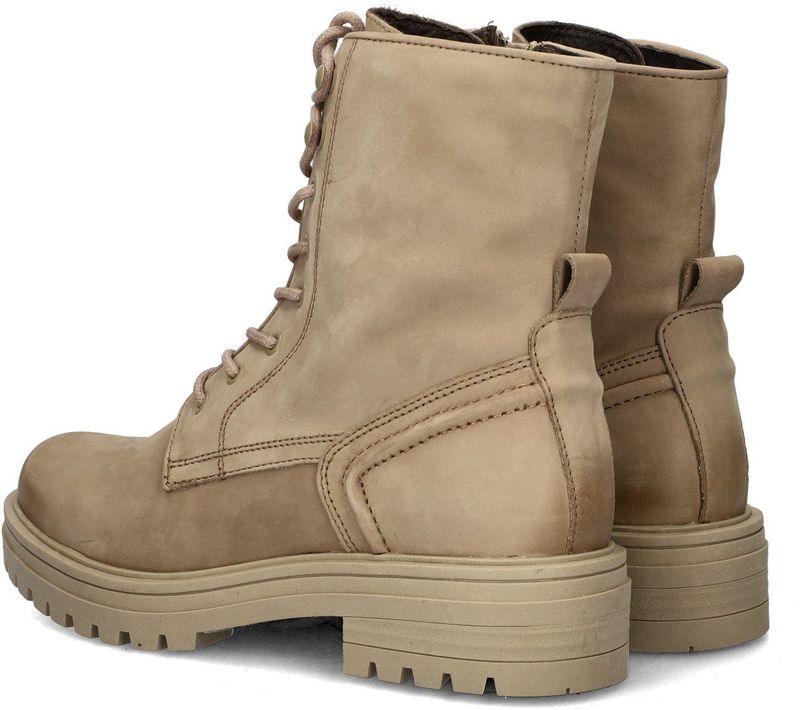Nelson Monk - Dames Veterboots - Enkellaarsjes - Nubuck - Zwart
